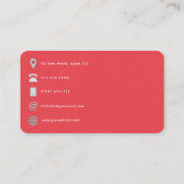 黒人女性フィットネスインストラクター女の子QRコード 名刺 (裏面)