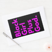 黒人女性プラス神 長方形シール (封筒)