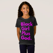 黒人女性プラス神 Tシャツ (正面フル)