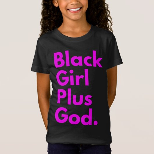 黒人女性プラス神 Tシャツ (正面)