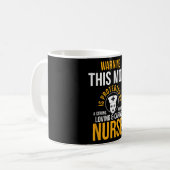 黒人女性ママアフロナースカッコいいブラックヒストリーモント コーヒーマグカップ (正面左)