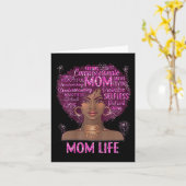 黒人女性ママ生活ママ母アフリカ系アメリカ人ハッピーモ カード (黄色い花)