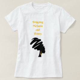 黒人女性メラニンとハニーシャツ Tシャツ