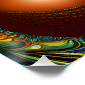 黒人女性メラニンクイーンブラウンスキンシスタマーメイド ポスター (コーナー)