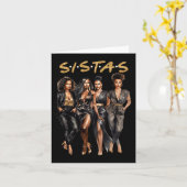 黒人女性メラニン黒人歴史アフリカ系アメリカ カード (黄色い花)