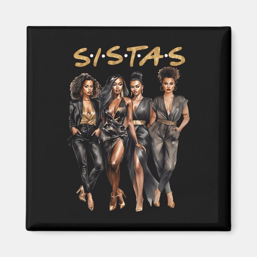 黒人女性メラニン黒人歴史アフリカ系アメリカ マグネット (正面)