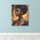 黒人女性ロイヤリティヴィンテージ キャンバスプリント (インサイチュ (ウッドフロア))