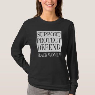黒人女性保護服をサポート Tシャツ