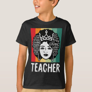黒人女性先生アフロレトロ黒歴史月間 Tシャツ