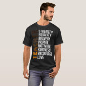 黒人女性先生アフロレトロ黒歴史月間 Tシャツ (正面フル)