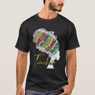 黒人女性先生アフロレトロ黒歴史月間 Tシャツ