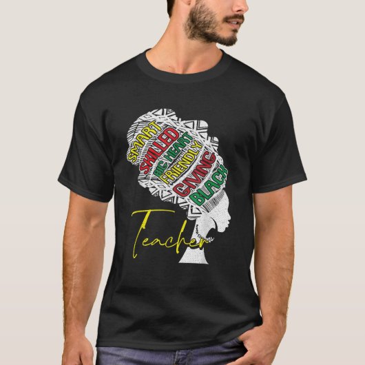 黒人女性先生アフロレトロ黒歴史月間 Tシャツ (正面)