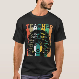 黒人女性先生アフロレトロ黒歴史月間 Tシャツ