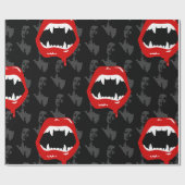 黒人女性吸血鬼ファンスプキー・ハロウィーン ラッピングペーパー (フラット)