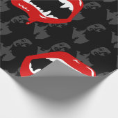 黒人女性吸血鬼ファンスプキー・ハロウィーン ラッピングペーパー (角)