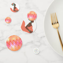 黒人女性妊婦の紙吹雪