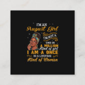 黒人女性威厳がある誕生日ギフトイムレオ女王 スクエア名刺 (正面)