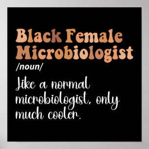 黒人女性微生物学者定義ユーモア ポスター