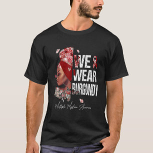 黒人女性我々衣服ブルゴーニュ多発性骨髄腫戦争 Tシャツ