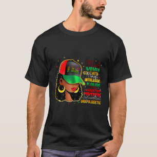 黒人女性教育魔法知性があるブラックヒスト Tシャツ