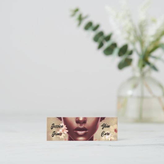 黒人女性気にの接顔を美しくする スキニー名刺 (スタンド正面)