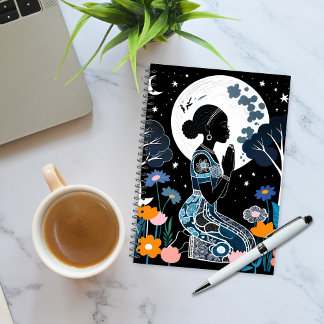 黒人女性祈りの言葉スパイラルノート ノートブック