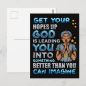 黒人女性祈りの言葉祈戦士の神へ ポストカード (正面/裏面)