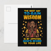 黒人女性祈りの言葉祈戦士の神へ ポストカード (正面/裏面)