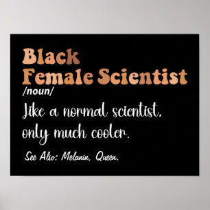 黒人女性科学者おもしろい定義の科学者 ポスター