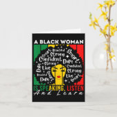 黒人女性話は聞と学Afo カード (黄色い花)