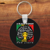 黒人女性話は聞と学Afo キーホルダー (正面)