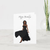 黒人女性誕生日カード カード (正面)