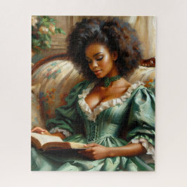 黒人女性読A本屋内 ジグソーパズル