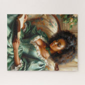 黒人女性読A本屋内 ジグソーパズル (横)