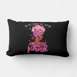 黒人女性10月We衣服ピンク乳癌 ランバークッション