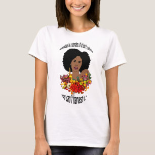 黒人女性 アフリカのことわざ 引用 知恵 アート Tシャツ