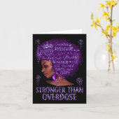 黒人女性 アフロ アフリカ人 薬物過剰摂取に勝る強さ カード (黄色い花)