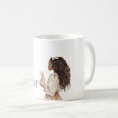 黒人女性 ウサギ 兎 甘い人生 コーヒーマグカップ (正面右)