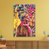 黒人女性 キャンバスプリント (インサイチュ (リビング))
