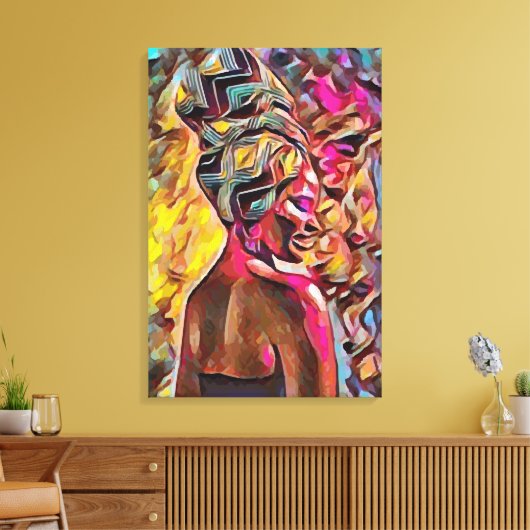 黒人女性 キャンバスプリント (インサイチュ (リビング))