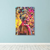 黒人女性 キャンバスプリント (インサイチュ (ウッドフロア))