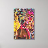 黒人女性 キャンバスプリント (正面)