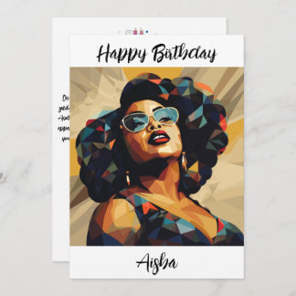 黒人女性:キュービストの芸術作品 サンキューカード