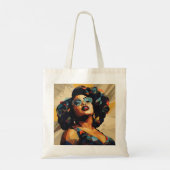 黒人女性：キュービストの芸術作品 トートバッグ (裏面)