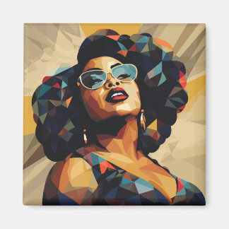黒人女性:キュービストの芸術作品 マグネット