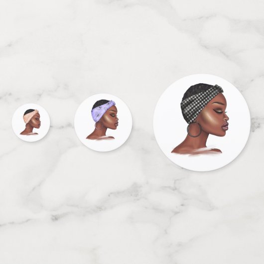 黒人女性 コンフェッティ (正面)