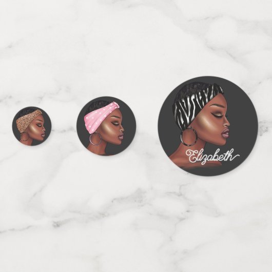 黒人女性 コンフェッティ (裏面)