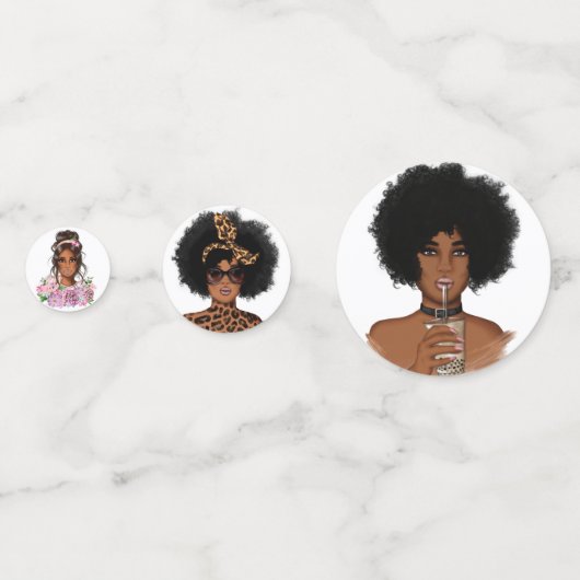 黒人女性 コンフェッティ (裏面)