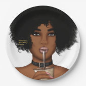 黒人女性 ペーパープレート (正面)