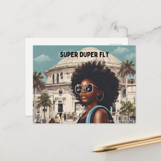 黒人女性 ポストカード (正面/裏面インサイチュ)